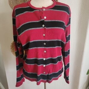 Wrangler Stripped Cardigan Sweater